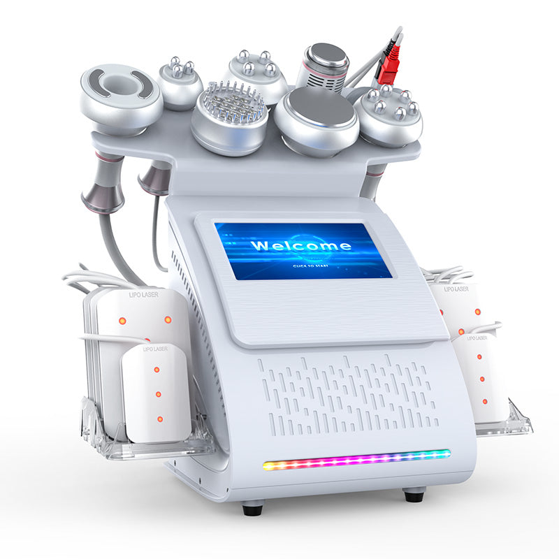 portable 9 IN 1 cavitation machine fat removal electrical Body shaping machine Lymphatic drainage cellulite reduction machine
