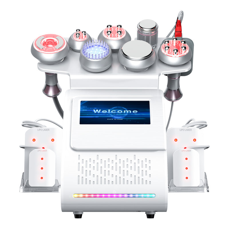 portable 9 IN 1 cavitation machine fat removal electrical Body shaping machine Lymphatic drainage cellulite reduction machine