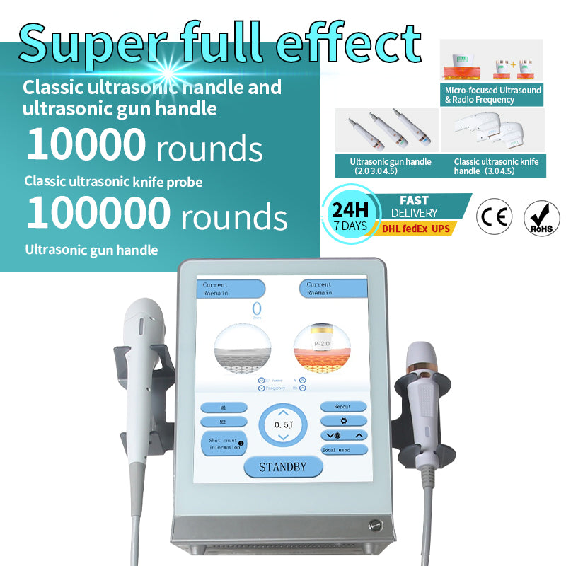 2 in 1 7D HIFU Peninsula Ultrasonix Precise Anti-aging healing head RF Decives