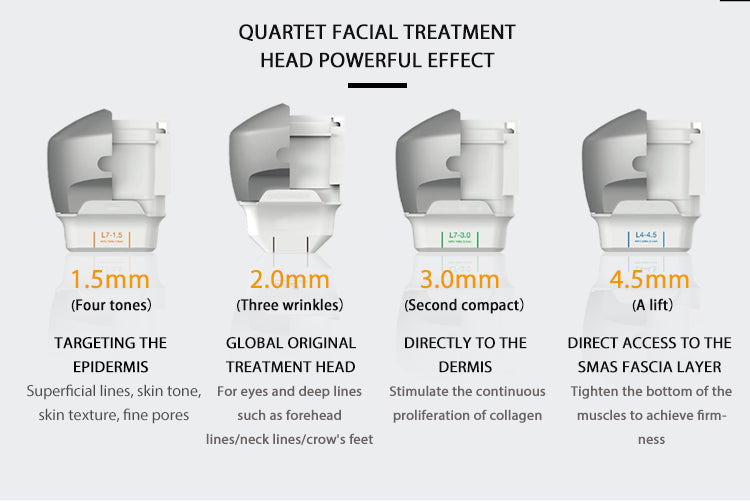 Double handle 7D HIFU Facial Lifting Device With 7 Cartridges