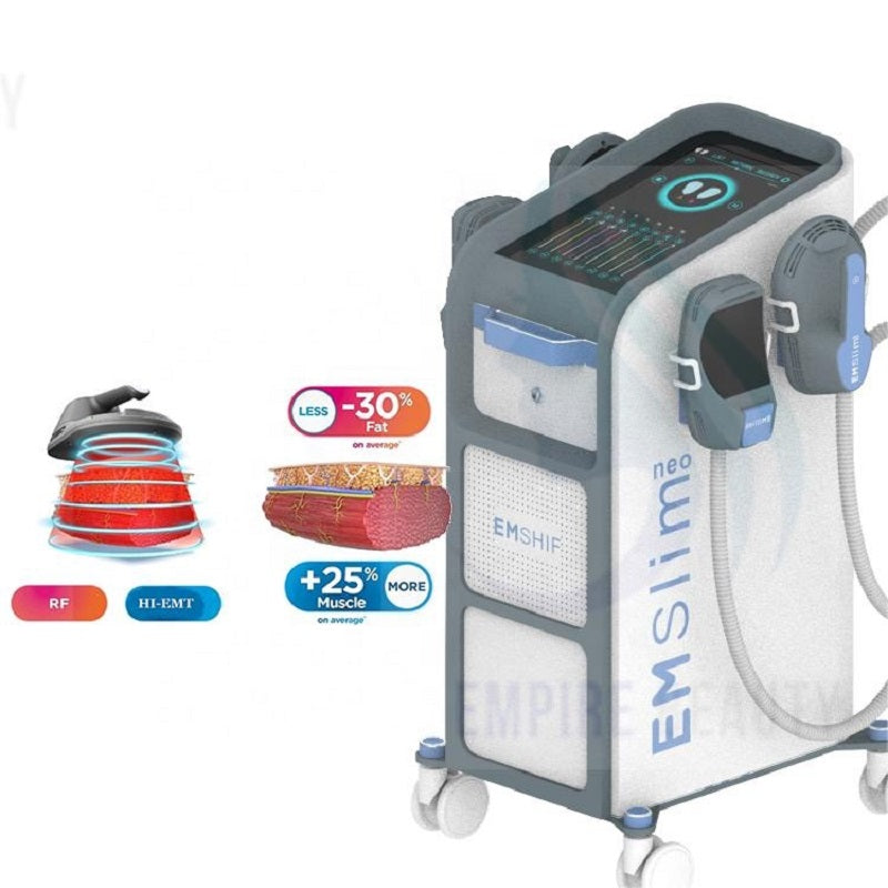 Ems Neo Fat Burning Muscle Building Body Sculpting Machine with 4 Handles for Belly Fat Reduction Butt Lifting