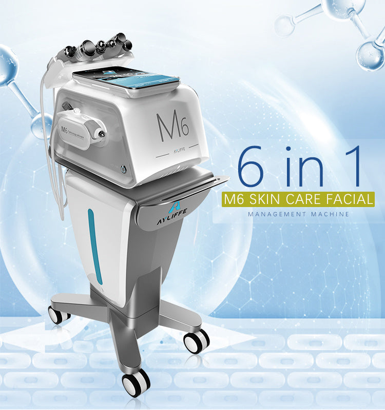 6 in 1 Facial Management M6 Microdermabrasion dermabrasion Facial Machine Multifunction Portable Oxygen Cleaning Device
