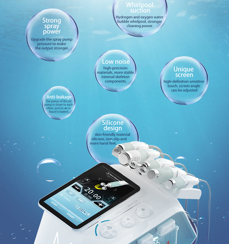 6 in 1 Facial Management M6 Microdermabrasion dermabrasion Facial Machine Multifunction Portable Oxygen Cleaning Device