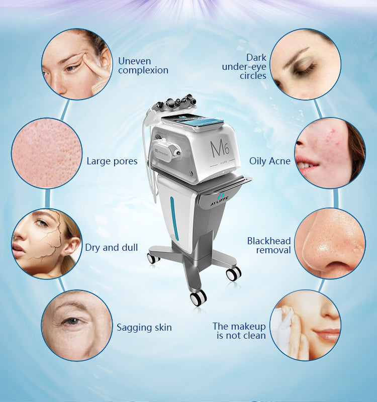 6 in 1 Facial Management M6 Microdermabrasion dermabrasion Facial Machine Multifunction Portable Oxygen Cleaning Device
