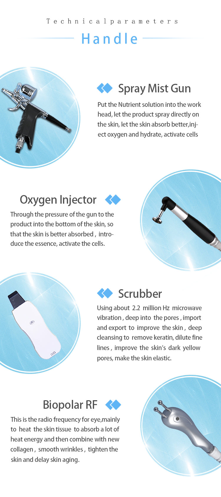 Newest Oxygene Jet Peel Hydrodermabrasion Facial Machine Skincare Oxygenated Facial Machine with Led Facial Masks
