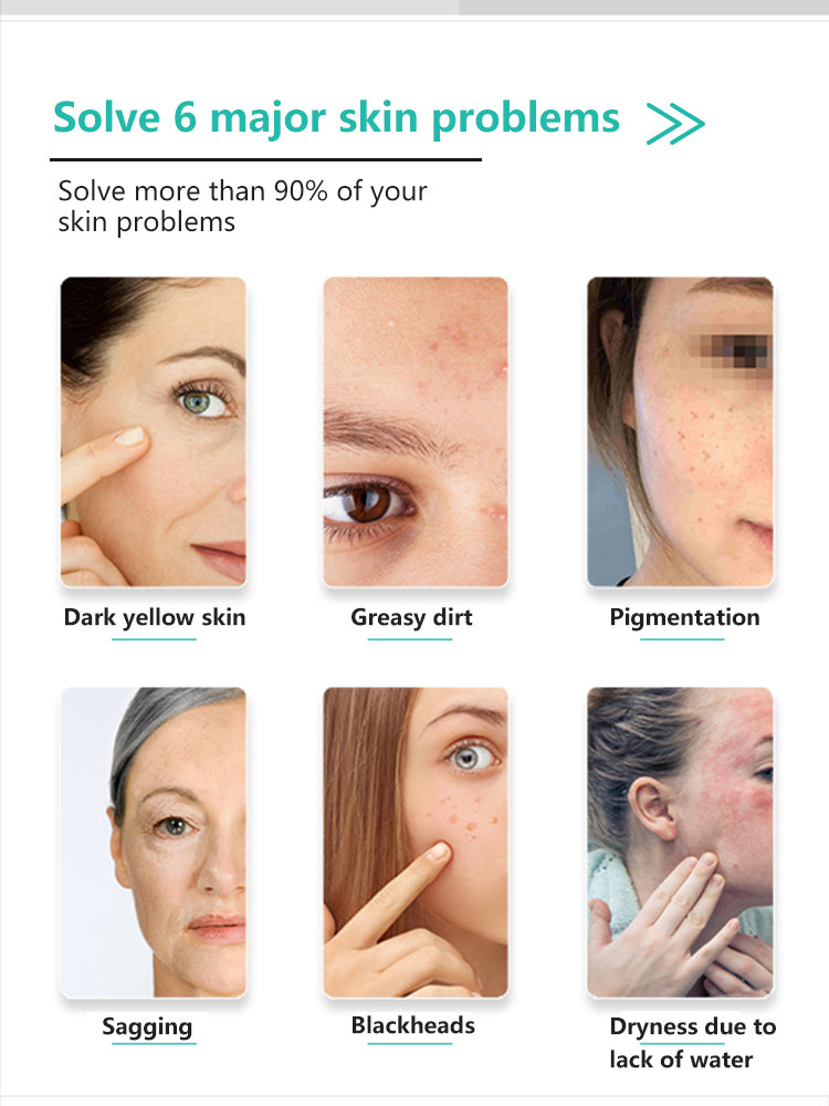6 In 1 Oxygen Small Bubble Aqua Facial Peel H2O2 RF Face Lifting Skin Tightening Ultrasonic Beauty Machine