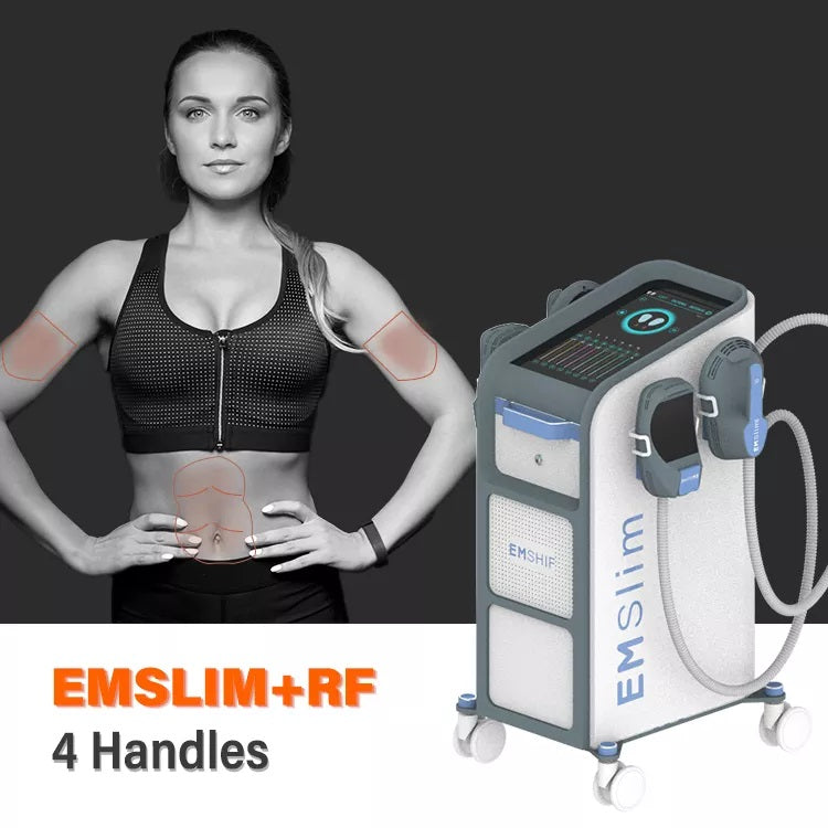Ems Neo Fat Burning Muscle Building Body Sculpting Machine with 4 Handles for Belly Fat Reduction Butt Lifting