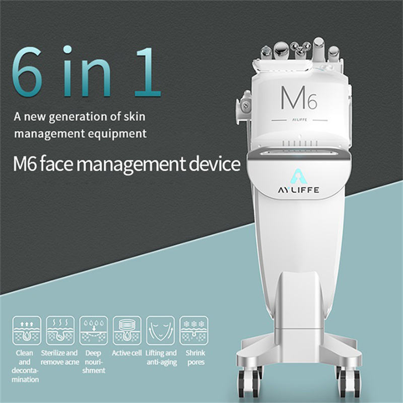 6 in 1 Facial Management M6 Microdermabrasion dermabrasion Facial Machine Multifunction Portable Oxygen Cleaning Device