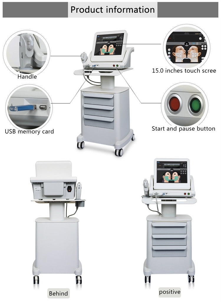 Hifu 2D Anti-wrinkle skin Tightening Face Lifting Device