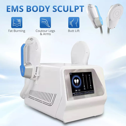 2 In 1 Ems Muscle Training Slimming Machine Abdomen Buttocks Muscle Stimulate Body Contouring High Energy Electromagnetic