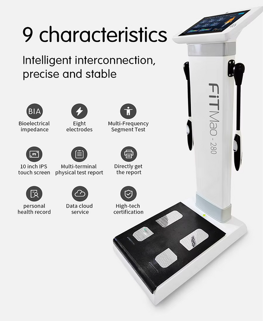 Full Body Scan Scale 8 Electrodes Body Analytical With Printer Clinical Analytical Instrument Body Fat Composition