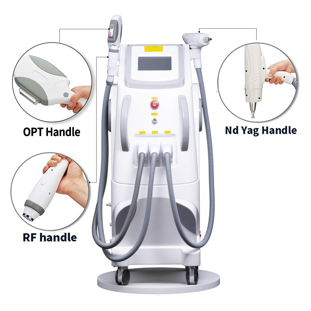 IPL RF ND Yag Lase 3 in 1 Hair Removal Machine