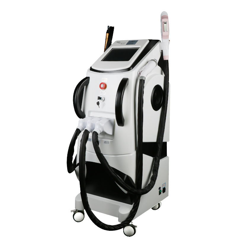 Newest 3in1 Vertical Nd Yag Permanent OPT Hair Removal Laser Machine