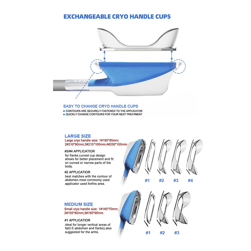 Vertical cryolipolysis  360 degree 5 handles orange color machine