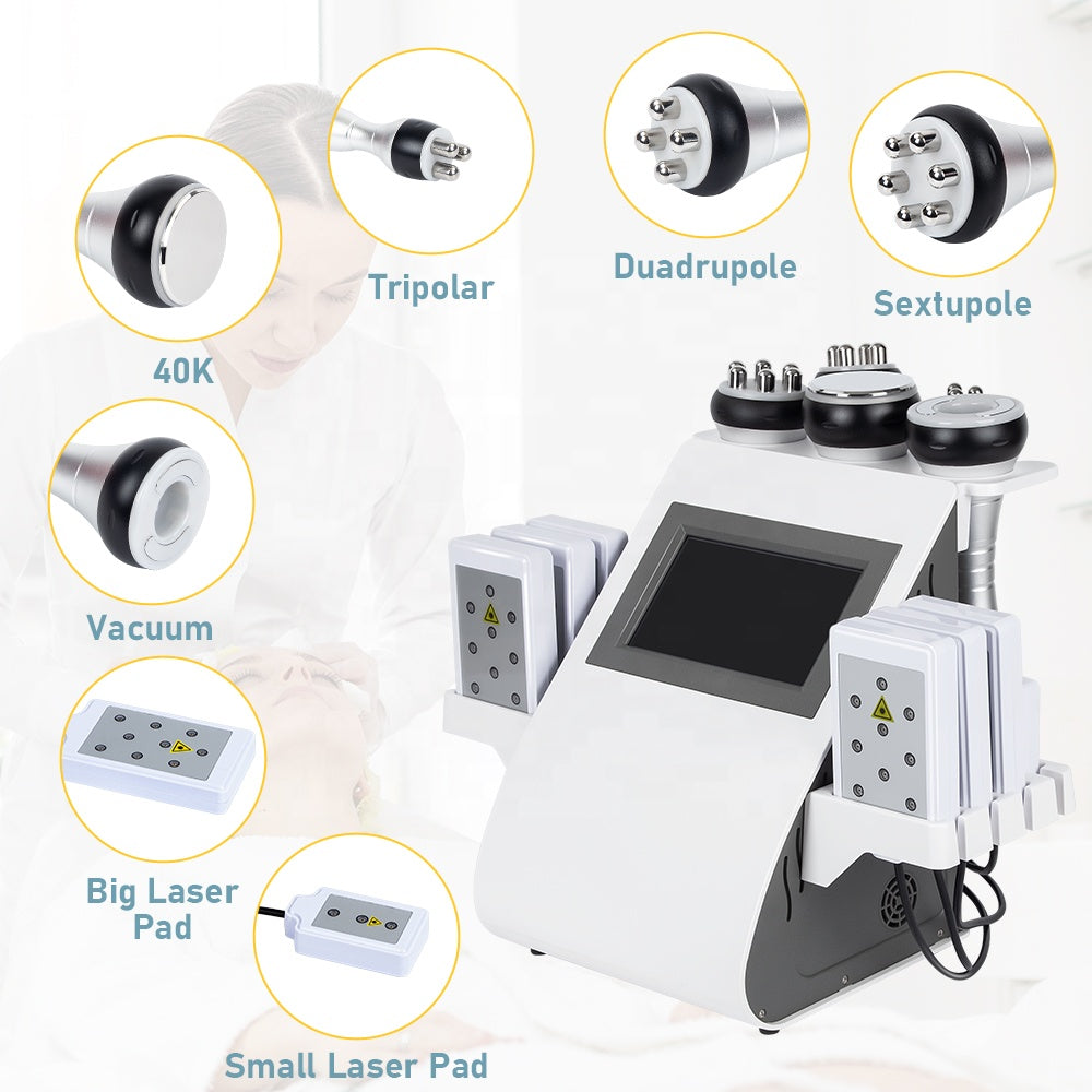 6 in1 40K Cavitation Slimming Machine With Lipolaser Weight Loss Device