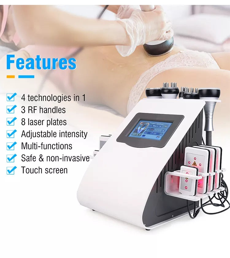 6 in1 40K Cavitation Slimming Machine With Lipolaser Weight Loss Device