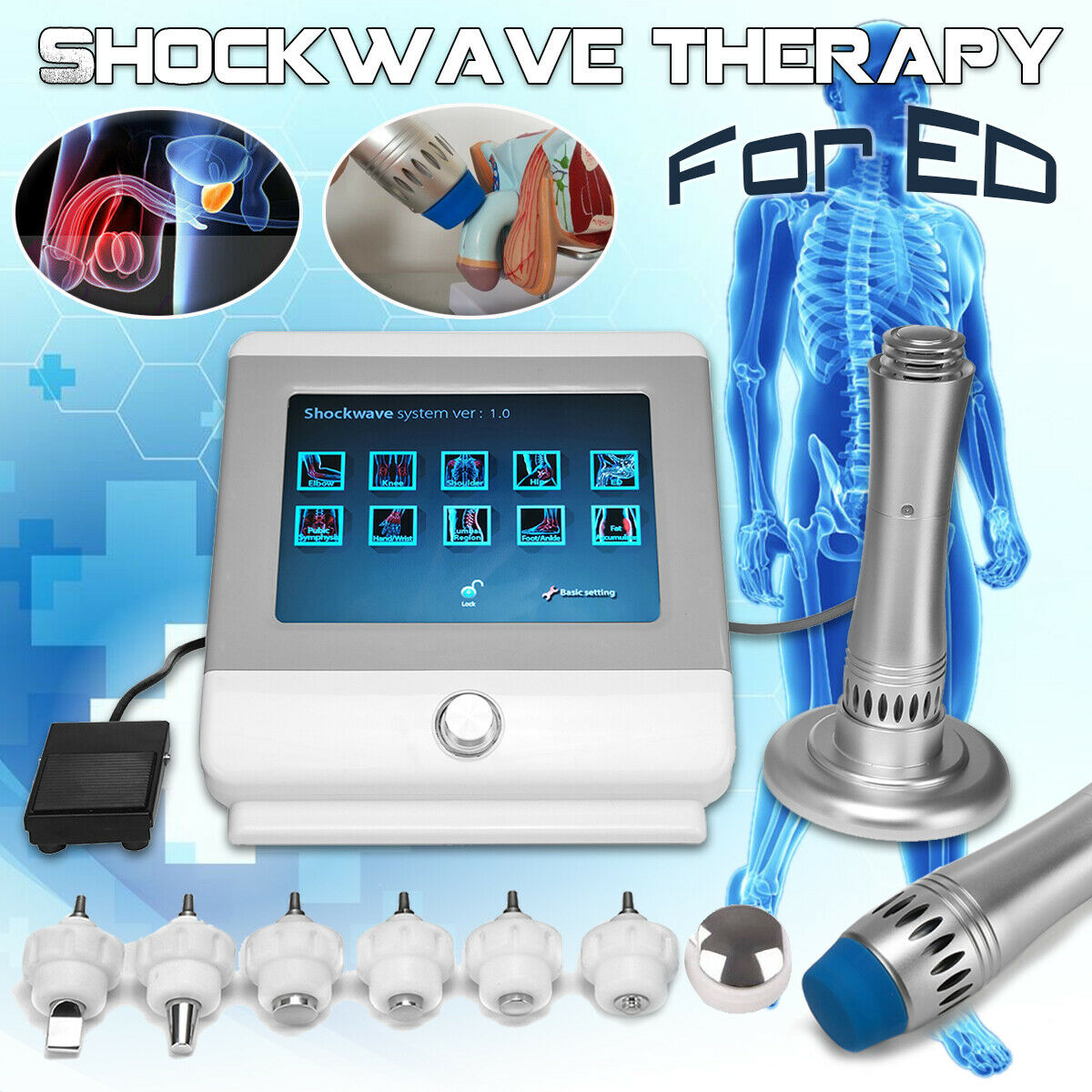 Eswt Shockwave Device Magnetic Physiotherapy Equipment Therapy Machine