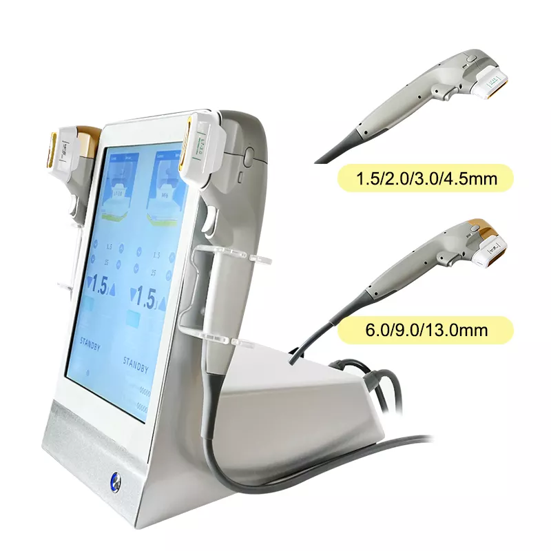 Double handle 7D HIFU Facial Lifting Device With 7 Cartridges
