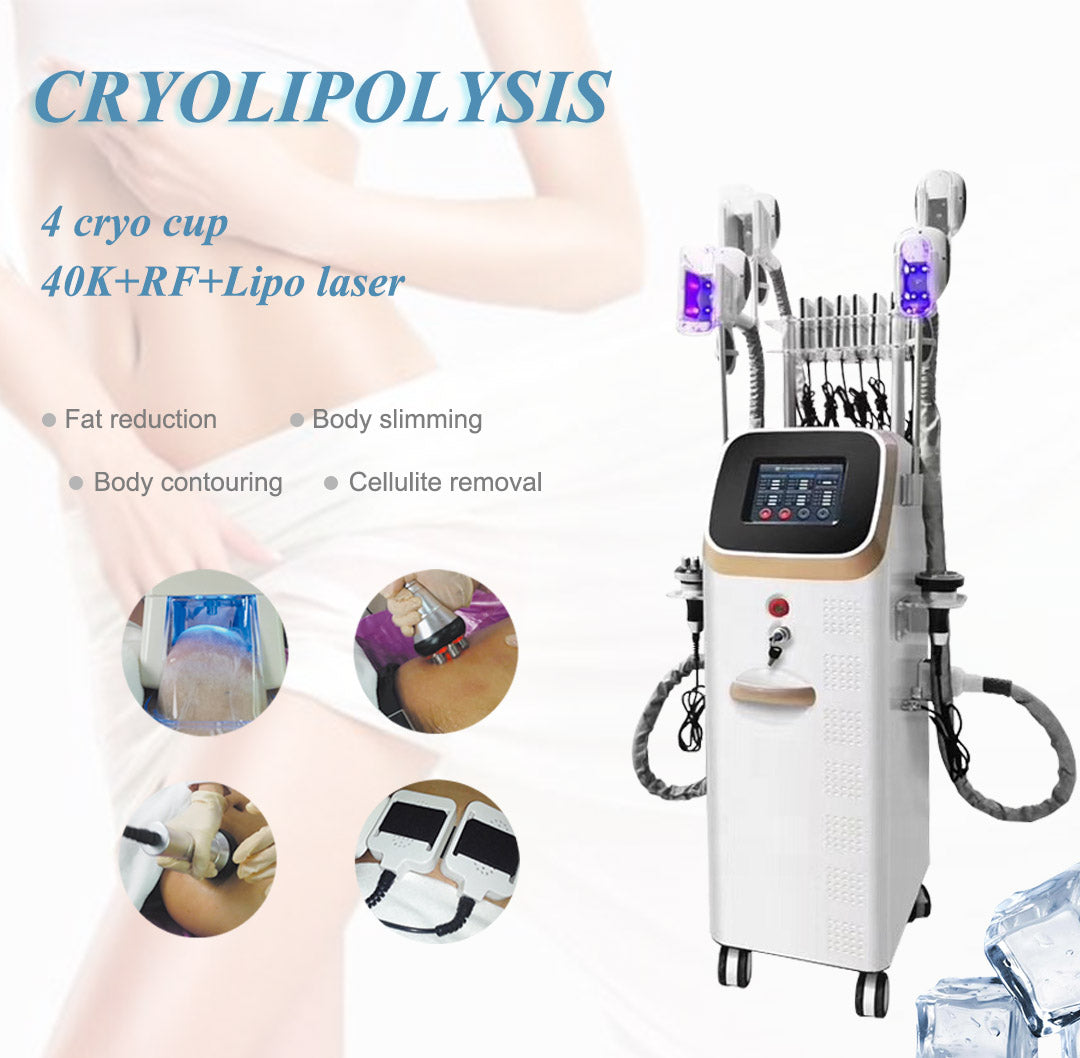 Professional Vertical Frozen Fat Dissolving Cavitation Slimming Machine for Home Use