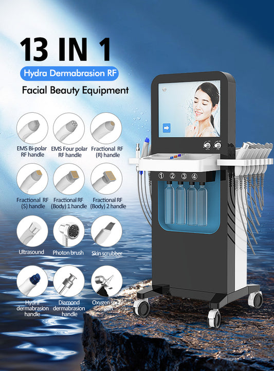 14 In 1 Korea Aqua Peeling Machine Hydro Oxyge Facial Diamond Dermabrasion Machine H2o2 Hydrafacials Machine