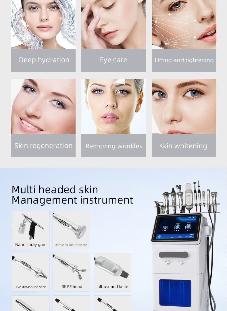 Hydrafacy Facial 12 In 1 Hydra Water Peel Microdermabrasion Hydrodermabrasion Facial Machine hydrafacials machine