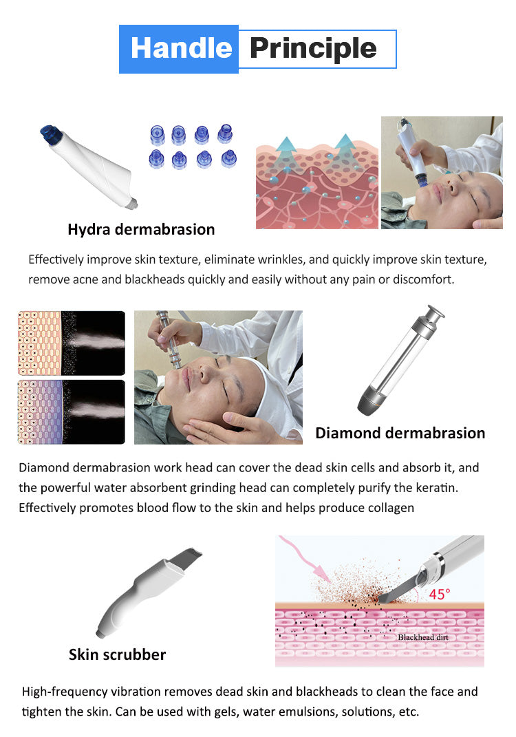 14 In 1 Korea Aqua Peeling Machine Hydro Oxyge Facial Diamond Dermabrasion Machine H2o2 Hydrafacials Machine