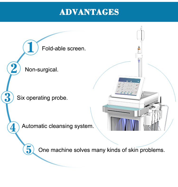 Vertical 6 in 1 Aqua Facial Cleaning Hydra micro dermabrasion professional beauty facial microdermabrasion machine