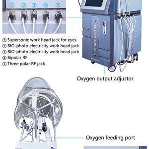 10 in 1 Hydra Oxygen Deep Clean Oxygen Jet Ultrasound RF Skin Oxygen Facial Machine Diamond Dermabrasion Hydro Facial Machine