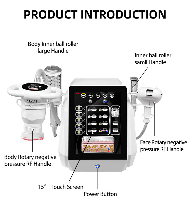 Multifunctional body shaping roller massage 360 rotation roller reduction vacuum suction Body Slimming Machine