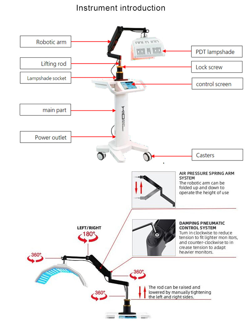 Newest Clinic approved skin rejuvenation red light therapy 7 colors LED PDT facial care PDT Led Light Therapy machine