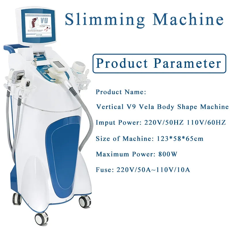 2023 Top sales V9 Vela Body Shape Vacuum Cavitation RF Slimming Machine V9 Vela Sculpting Body Contouring Machine