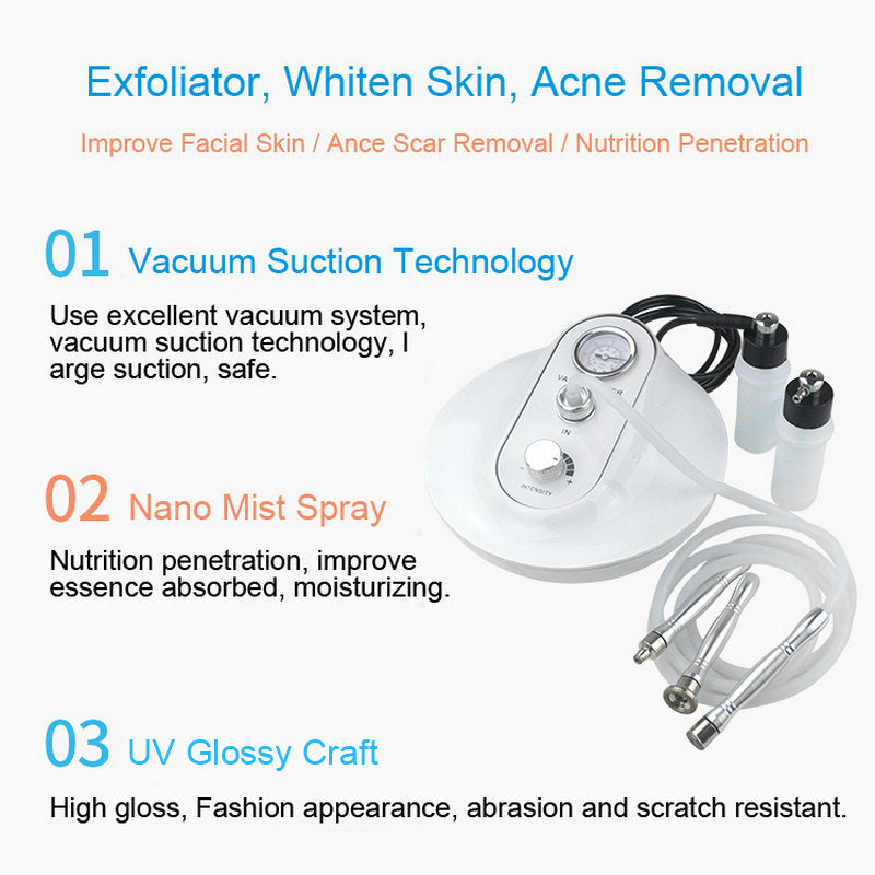 3 in 1 Diamond Microdermabrasion SPA Skin Rejuvenation Exfoliating Salon Beauty Equipment