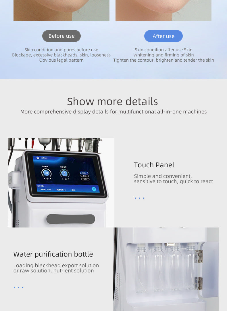 Hydrafacy Facial 12 In 1 Hydra Water Peel Microdermabrasion Hydrodermabrasion Facial Machine hydrafacials machine