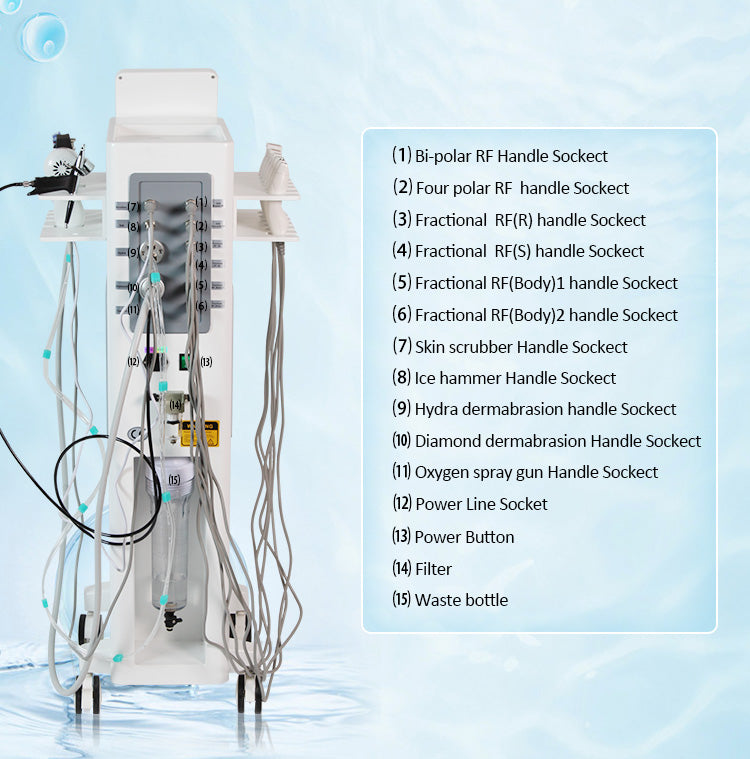 Hot Selling SPA-M39 Remover Vacuum Hydra Microdermabrasion Machine Oxygen Skin Tighten Oxygen Therapy Facial Machine