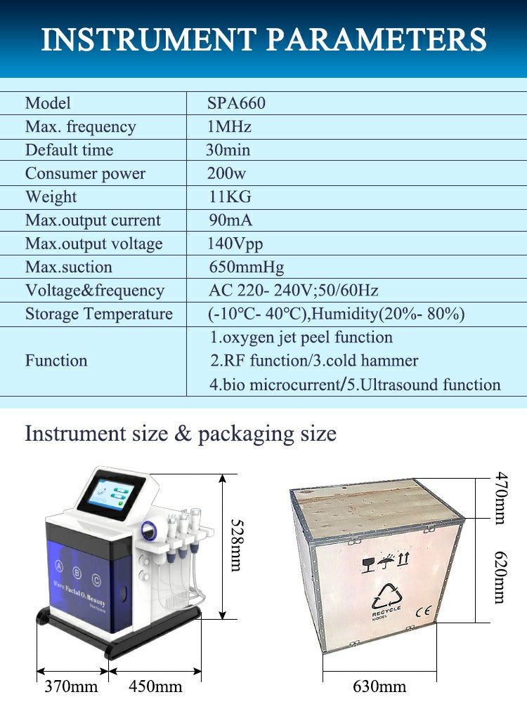 Hydro Beauty Facial Machines for face deep clean facial skin care beauty hydra equipment spa660