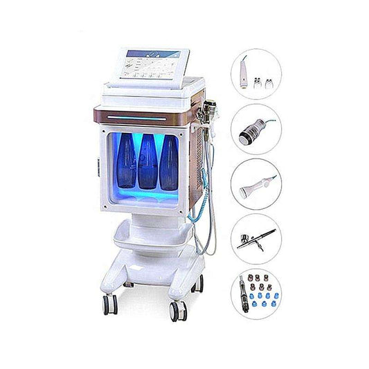 5 in 1 ultrasonic facial cleaner Cryo lifting RF Skin Tightening oxygen Dermabrasion device for beauty salon