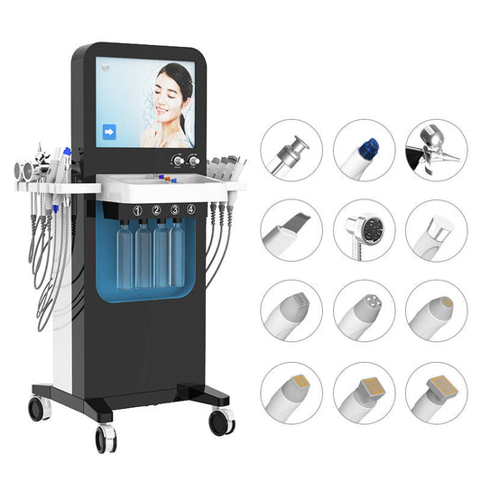 14 In 1 Korea Aqua Peeling Machine Hydro Oxyge Facial Diamond Dermabrasion Machine H2o2 Hydrafacials Machine