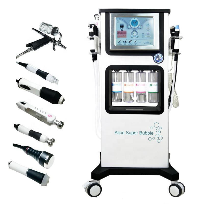 Vertical Multi-Functional 7 in 1 Microdermabrasion / Ultrasonic RF BIO Hydra Dermabrasion Hydro Facial Machine