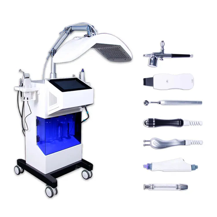 Multifunction Led Light 8 In 1 Hydra Dermabrasion Oxygen Jet Skin Rejuvenation Machine