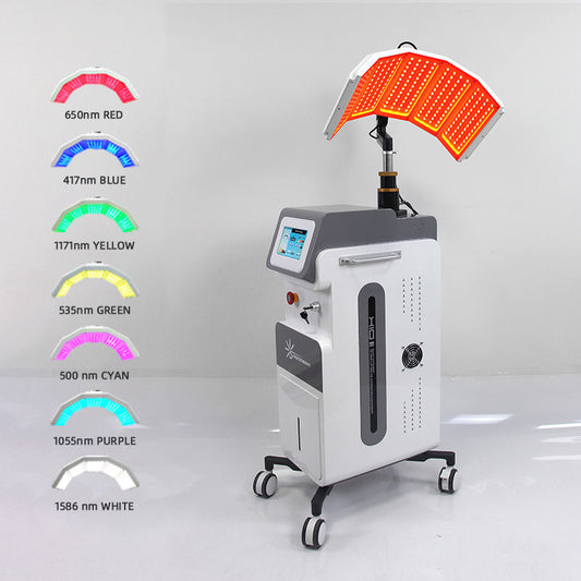 Newest 7 colors LED PDT Red blue facial care PDT Led Light Therapy machine