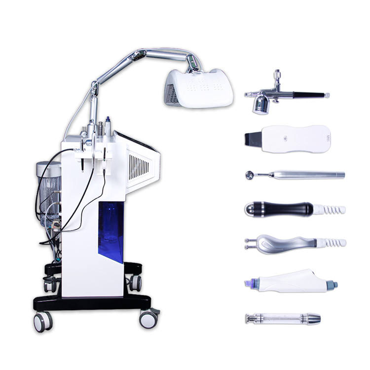 Multifunction Led Light 8 In 1 Hydra Dermabrasion Oxygen Jet Skin Rejuvenation Machine