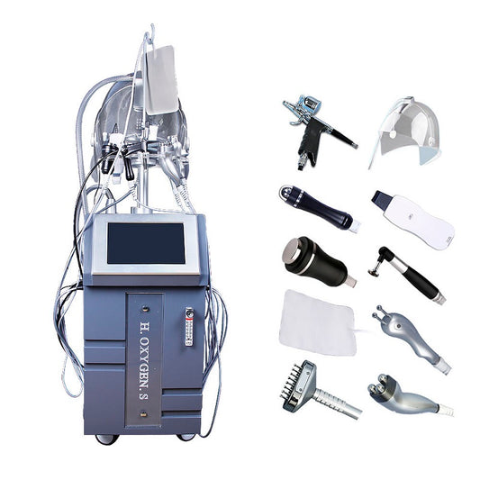 10 in 1 Hydra Oxygen Deep Clean Oxygen Jet Ultrasound RF Skin Oxygen Facial Machine Diamond Dermabrasion Hydro Facial Machine
