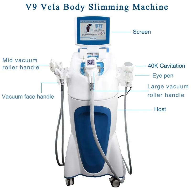 2023 Top sales V9 Vela Body Shape Vacuum Cavitation RF Slimming Machine V9 Vela Sculpting Body Contouring Machine