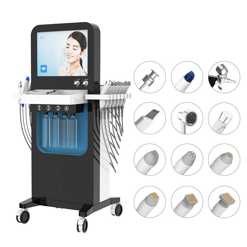 14 In 1 Korea Aqua Peeling Machine Hydro Oxyge Facial Diamond Dermabrasion Machine H2o2 Hydrafacials Machine