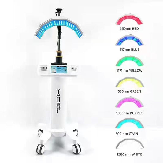 Newest Clinic approved skin rejuvenation red light therapy 7 colors LED PDT facial care PDT Led Light Therapy machine