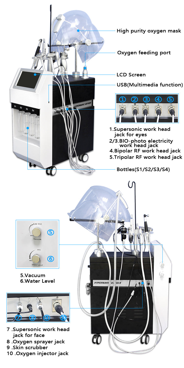 Hydra Dermabrasion Facial Machine Peel Diamond Peeling And Hydra 13 in 1 facial lift skin moisturizer