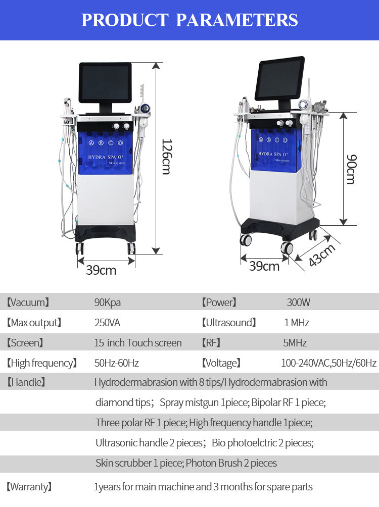 SPA800 12 In 1 Alice Bubble Peptide Facial Peeling Hydra Skin Care Beauty Machine