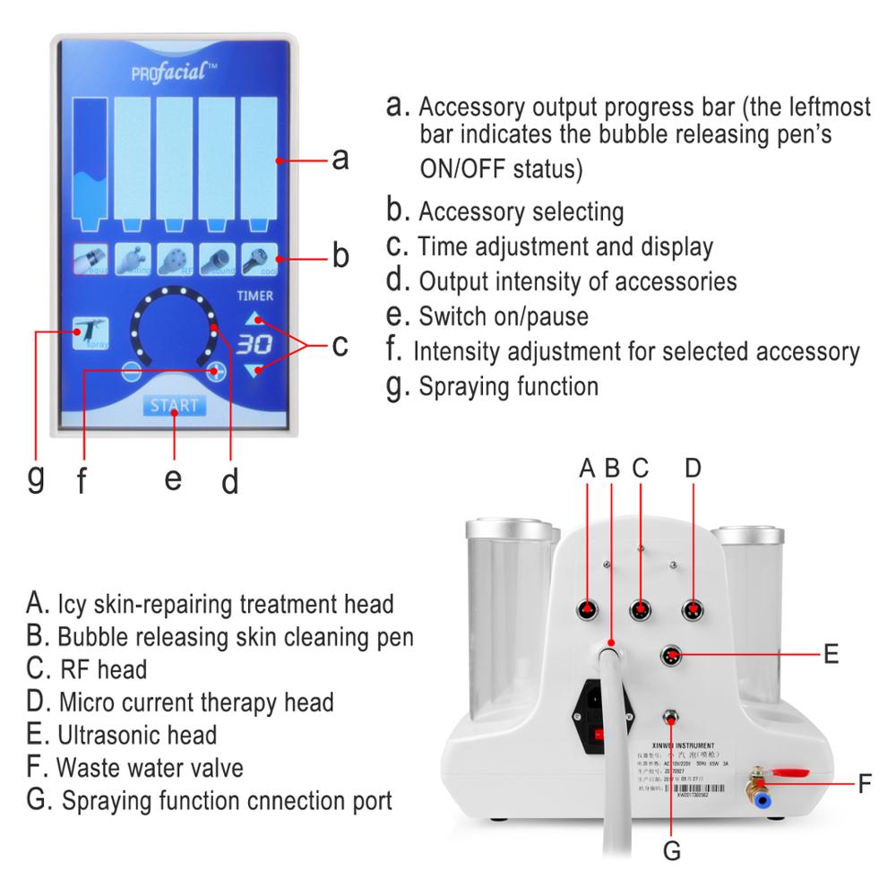 Hydra Face 6 in 1 Hydro Facials Skin Rejuvenation Machine Small Bubbles