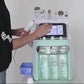 6 In 1 Oxygen Small Bubble Aqua Facial Peel H2O2 RF Face Lifting Skin Tightening Ultrasonic Beauty Machine