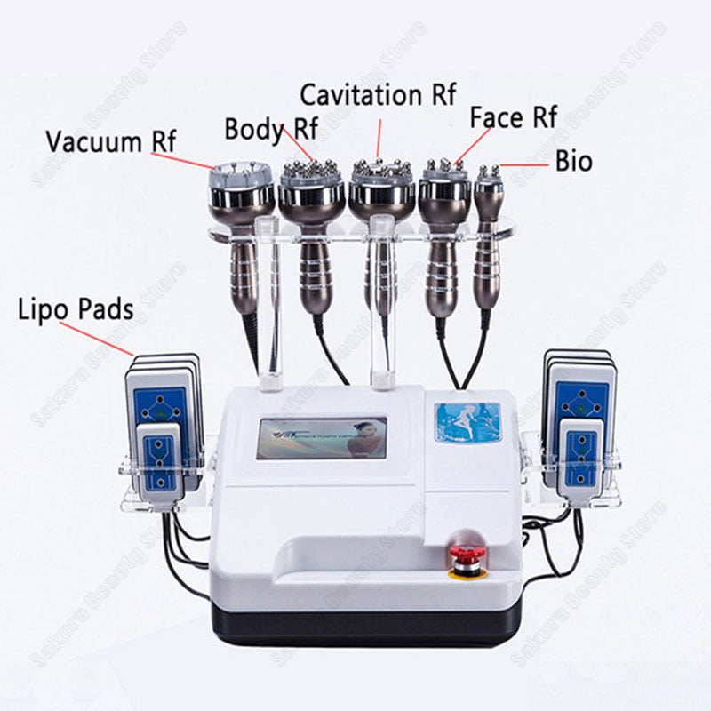 6 in 1 40k cavitation cellulite remover laser board beauty machine